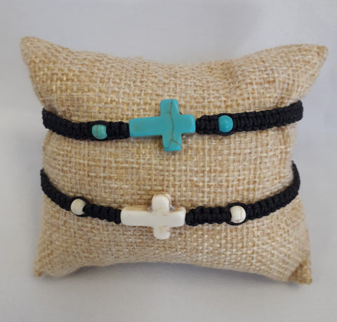 Howalite Turquoise Cross Bracelets